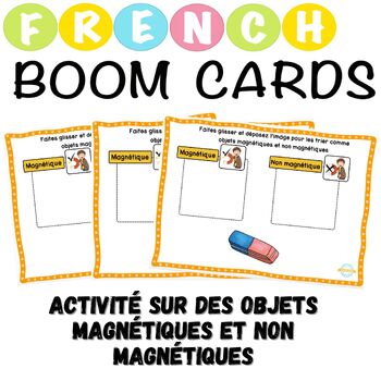 Preview of Objets magnétiques et non magnétiques French Science Boom Cards