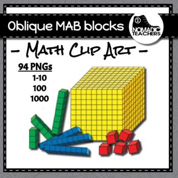 Preview of Oblique MAB block /base ten blocks clip art - 84 images