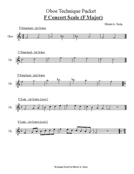 Preview of Oboe - Technique Packet