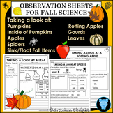 Observation Sheets for Fall Science - Leaves, Apples, Gour
