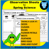Observation Sheets for Spring Science: Nests, Clouds, Seed