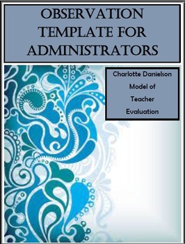Preview of Observation Template for Administrators