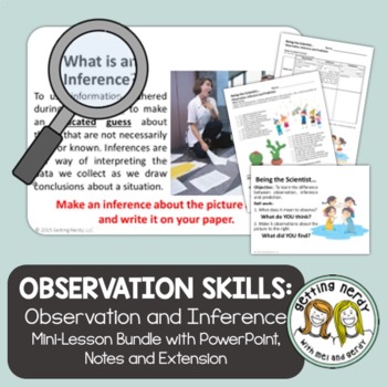 Preview of Observation and Inference PowerPoint and Notes - Scientific Method
