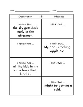 difference between observation and inference