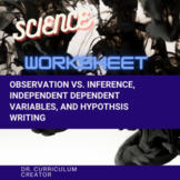Observation vs. Inference, Independent vs. Dependent Varia