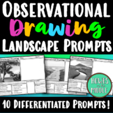 Observational Drawing Lesson Worksheet Pack - Landscape Pr