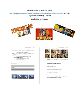 Preview of Observational Learning & Bandura applied to Cartoons/Violence (eLearning/InPerso