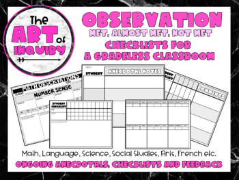 Preview of Observations, Assessment and Evaluation | GROWING BUNDLE