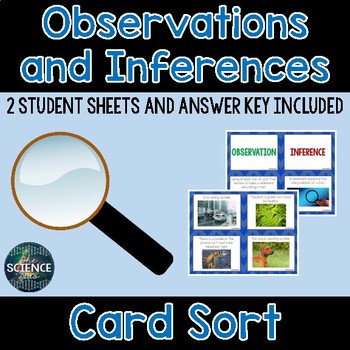 Preview of Observations and Inferences Card Sort