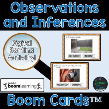 Preview of Observations and Inferences - Digital Boom Cards™ Sort