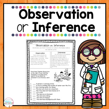 Observations Vs Inferences Worksheet By White S Workshop Tpt