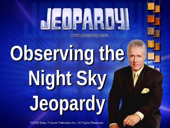 Preview of Observing the Night Sky Jeopardy Game