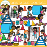 Kids In Action Obstacle Course Clip Art