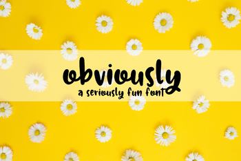 Preview of Obviously - A Seriously Fun Font