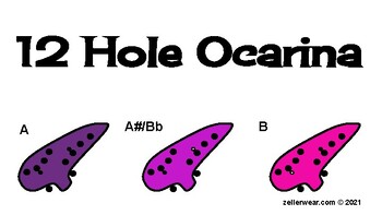 Preview of Ocarina Fingering Chart - 12 Hole Ocarina