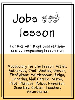 Preview of Occupation/Jobs ASL Lesson