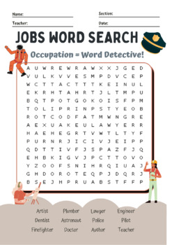 Preview of Occupation Word Search