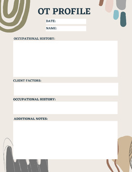 Preview of Occupational Profile Note Template