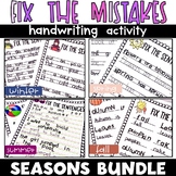 Occupational Therapy BUNDLE Fix The Mistakes seasons theme