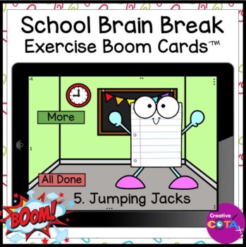 Preview of Occupational Therapy Back to School Gross Motor Brain Break Activity Boom Cards™