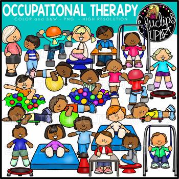 Preview of Occupational Therapy Clip Art {Educlips Clipart}