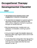 Occupational Therapy Developmental Checklist and Milestones