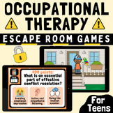 Occupational Therapy ESCAPE ROOM Games Bundle for Teens wi