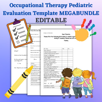 Preview of Occupational Therapy Evaluation Template and Forms MEGABUNDLE