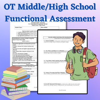 Preview of Occupational Therapy Functional Skills Assessment for Middle & High School