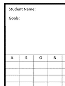 Preview of Occupational Therapy Goal Progress Monitoring Cards for SBOT - EDITABLE
