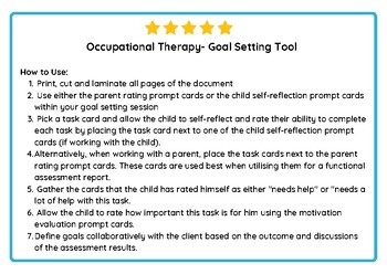Preview of Occupational Therapy Goal Setting Tool