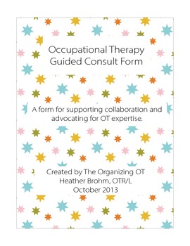 Preview of Occupational Therapy Guided Consultation Form