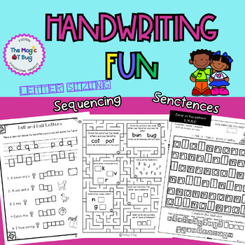 Preview of *Updated Handwriting Fun - OT - Handwriting Activities - letter sizing