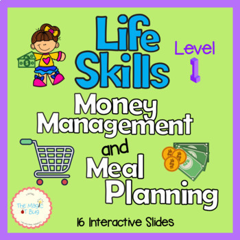 Preview of Life Skills level 1 Slides - Money Management - Meal Planning - OT