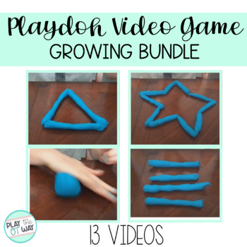 Preview of Occupational Therapy No Prep Playdoh Video Growing Bundle Teletherapy