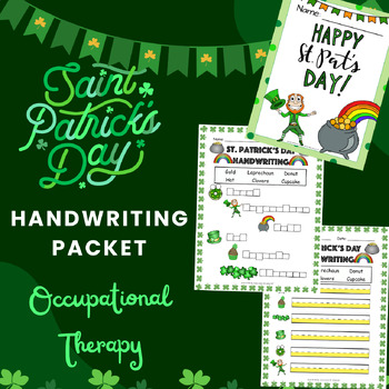 Preview of Occupational Therapy (OT) Handwriting St. Patrick's Day Packet