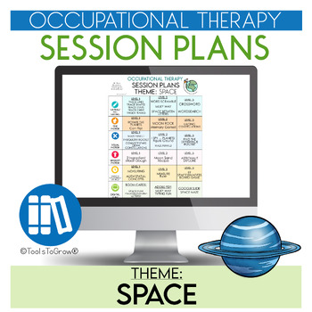 Preview of Occupational Therapy (OT) – Space Themed Session Plans + BOOM CARDS!