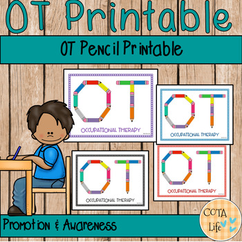 Preview of Occupational Therapy Pencil Printables
