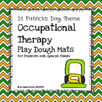 Preview of Occupational Therapy Play Dough Mats (St. Patrick's Day Theme)