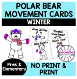 Occupational Therapy Polar Bear Winter movement cards brai