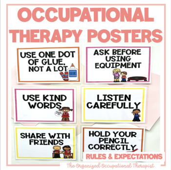 Preview of Occupational Therapy Posters Rules and Expectations
