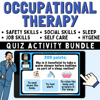 Preview of OT Quizzes for Teens with Autism: Social Skills, Hygiene, Online Safety & Sleep