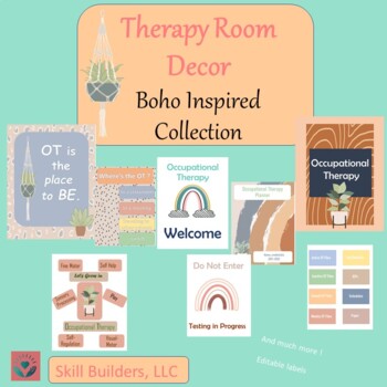 Preview of Occupational Therapy Room Boho Themed Decor