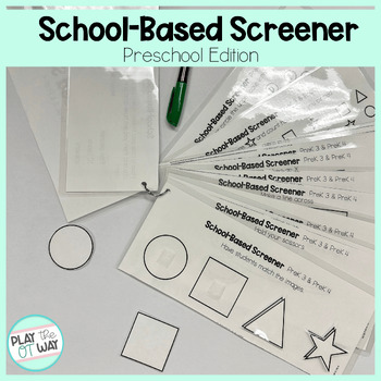 Preview of Occupational Therapy Screener Minimal Prep Preschool