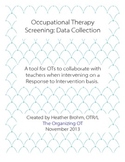 Occupational Therapy Screening Data Collection