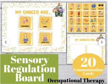 Preview of Occupational Therapy Sensory Regulation Board | Sensory Communication Cards | Au