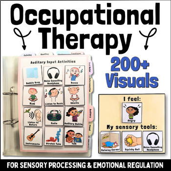 Preview of Occupational Therapy: Sensory Tools, Activities & Emotions | Folder of Visuals