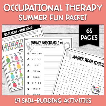 Preview of Occupational Therapy - OT Summer Activities Packet