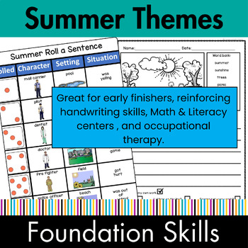 occupational therapy summer school worksheets and activities tpt