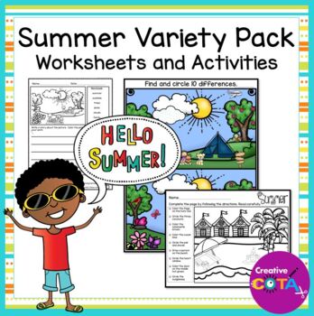 Preview of Occupational Therapy Summer School Curriculum & Fine Motor Activity Pages